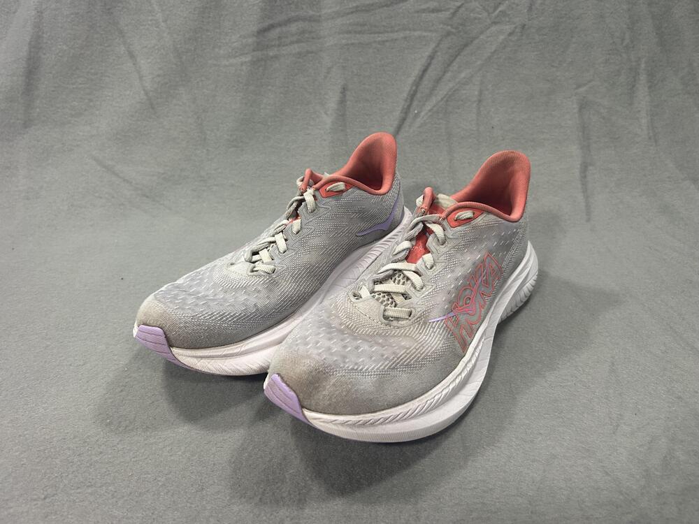 Hoka One One Mach 6 Shoes Womens Size 9B Gray Road Running Cushioned Sneaker